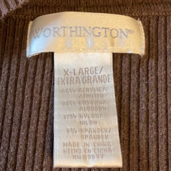 Worthington Women's V-Neck Sweater - Dark Brown - Picture 6 of 6